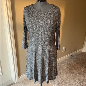 George Gray Ribbed A-Line Sweater Dress Women’s Sz L